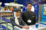Etihad Airways ground staff at Abu Dhabi