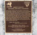 Amboy crater plaque