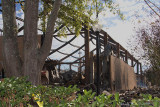 36316 - Bell tower cross visible through the rubble