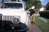 Dad washing Bobs SAAB 96