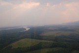 Tanana River in the smoke