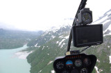 nav display, Chakachamna Lake and rain