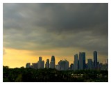 Singapore city sunset