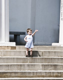 Our Little Orator, On the Steps of the Chapel On North Campus In Color.