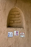 Church alcove in the thick adobe wall