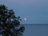 Monday evening moonrise