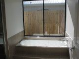 The bathroom.