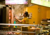 Carving the meat