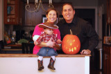 Emily with her pumpkin