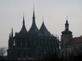 The graceful lines of the roof of the Cathedral of St. Barbara