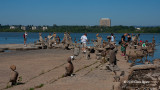 Sculptures at Remic Rapids Park