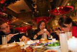While eating the Peking Duck, to die for!!!