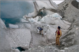 Our Guides Exploring the Glacier