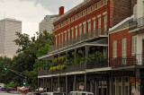 a view of The French Quarter from Decatur St.