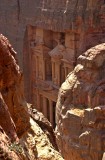 Petra, le khazneh vue den haut