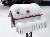 Snowy house