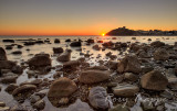 Rocks on the beach. - Criccieth