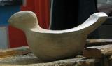 shaping a new puffin bowl in alder