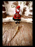 Portuguese girl and pet, Malacca