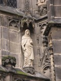 Aachener Dom, statue on the outside wall