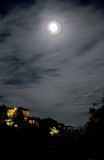 Full moon with rainbows