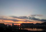 Calpe sunset beyond the saltpans and Toix