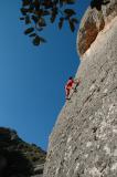 Alan James on an easy route (tut tut) at Xincarro, Montserrat South