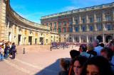 Changing of the guard at the royal palace in Stockholm