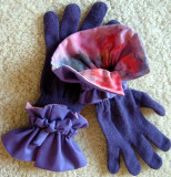 Purple/Batik-Faced Glove Cuffs