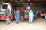 Bill, Pearle with Tractors