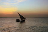 Dhow in the sunset, Nungwi Beach
