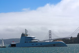 A yacht called A and the Golden Gate