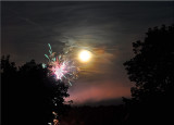 Fireworks and the Moon