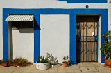 A blue frame