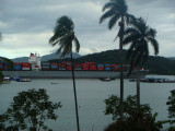 Ship on its way to Panama Canal