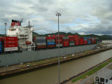 Container Ship in Miraflores Lock