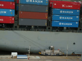 Container Ship in Miraflores Lock