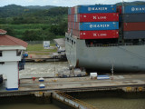 Container Ship in Miraflores Lock