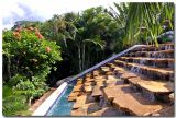 Waterfall at the lower swimming pool