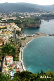 town of Sorrento  from high on the coast