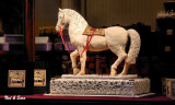 white chocolate horse at the Demel shop