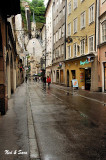 the famous Getreidegasse in Salzburg old town