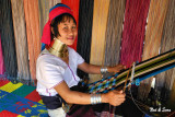 woman with hand loom