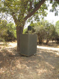 Our elegant bush camp bucket shower enclosure