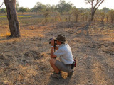 Debs, our trusty bush walking guide, spots a lionness!