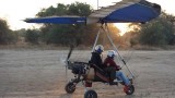 Jim takes a turn on the microlight