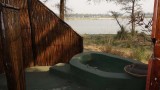 Old Mondoro tub with a view of the Zambezi