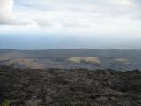 Looking down the lava slope of Kilauea