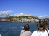View of Alcatraz Prison from Ferry Ride