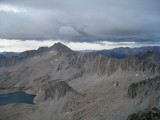 Viewer Correction: Snowmass Mountain (14,092,), NOT Clark Peak (13,664), Pierre Lakes Basin Below
